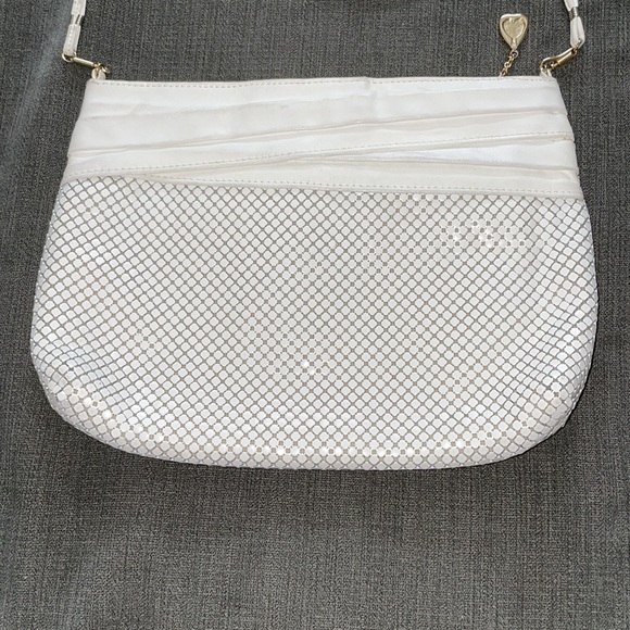 Vintage Whiting & Davis White Mesh and Leather Handbag EUC - Picture 2 of 13